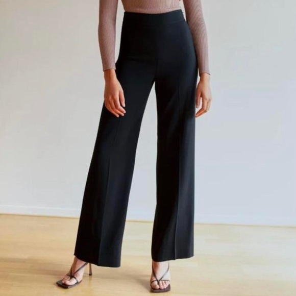 Aritzia Pants - ARITZIA Babaton Lincoln Black Wide Leg High Waisted Trouser Pants Size 10